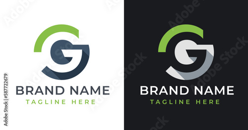 Initial letter G Logo vector illustration with Abstract Circle Shape design