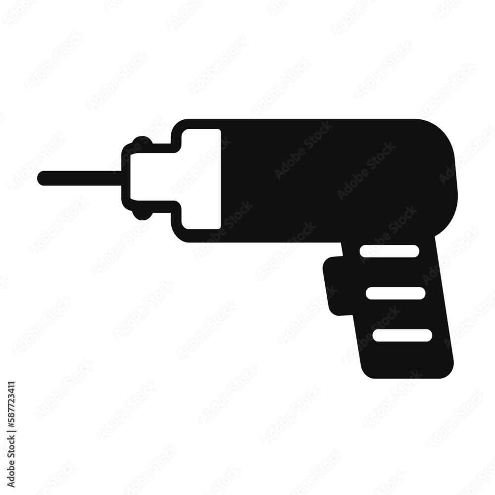 Electric hand drill flat icon
Electric hand drill flat icon