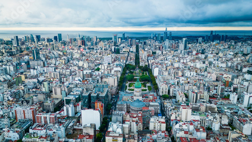 aerial skyline view of Buenos Aires capital of argentina caba city center  photo