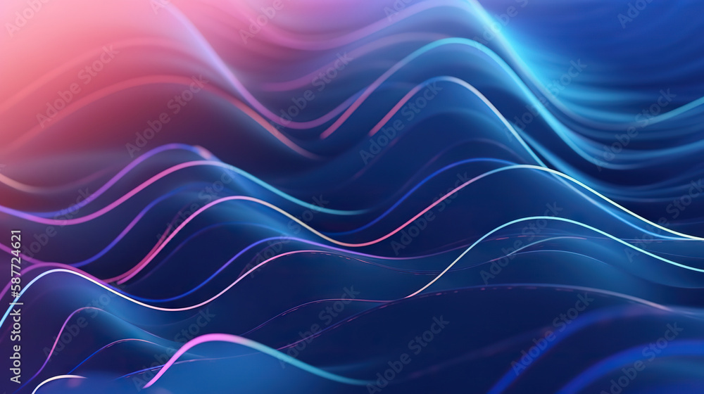 Modern abstract wavy background. Based on Generative AI Modern abstract wavy background. Based on Generative AI