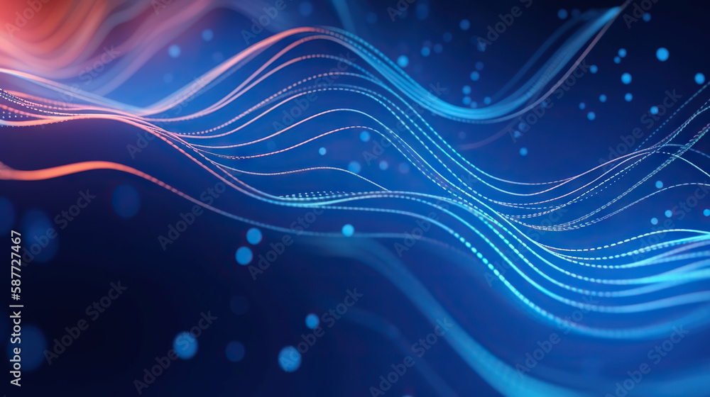 Modern abstract wavy background. Based on Generative AI Modern abstract wavy background. Based on Generative AI