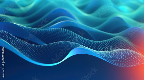 Modern abstract wavy background. Based on Generative AI
