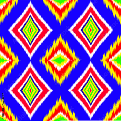 Wallpaper Mural Ethnic abstract ikat art. Seamless pattern in tribal, folk embroidery, and Mexican style. Aztec geometric art ornament print.Design for carpet, wallpaper, clothing, wrapping, fabric, cover, textile Torontodigital.ca