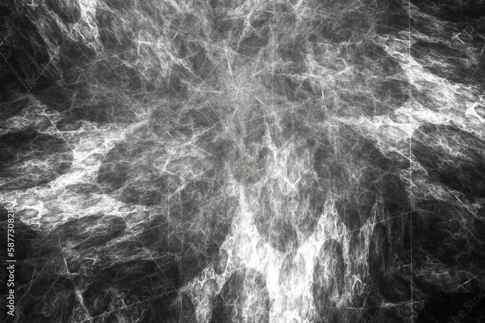 White pattern of crooked waves on a black background. Abstract fractal 3D rendering White pattern of crooked waves on a black background. Abstract fractal 3D rendering