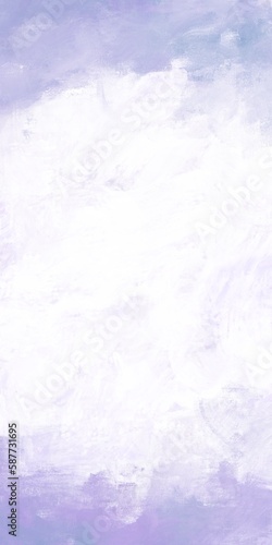 春用の油絵縦長抽象背景テンプレート）中央に白いスペースがある紫のフレーム