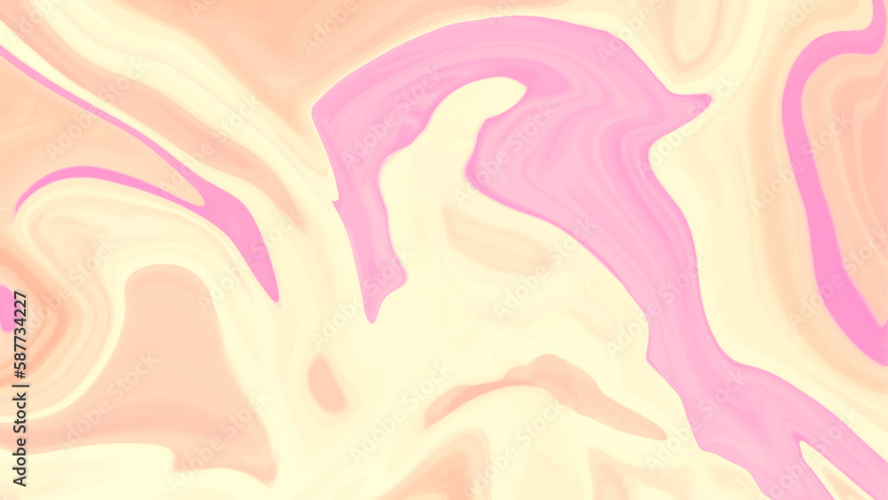 Beautiful abstraction of liquid paints. Luxury smooth background. Abstract pink liquid shape. Liquid acrylic paint background. Soft yellow, white and pink colors. Beautiful abstraction of liquid paints. Luxury smooth background. Abstract pink liquid shape. Liquid acrylic paint background. Soft yellow, white and pink colors.