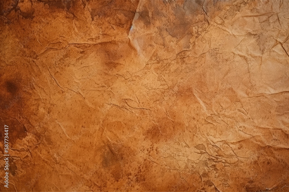 close-up texture of brown paper. Generative AI