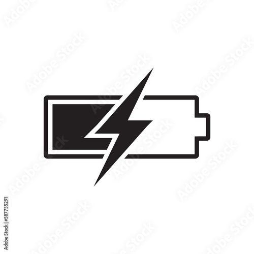 Battery indicator vector icon. Accumulator battery charge energy flat sign design. Battery isolated symbol pictogram. UX UI icon