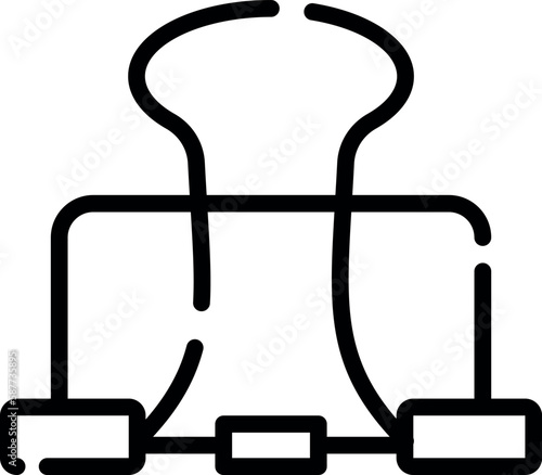 A binder clip, less commonly known as a paper clamp 