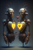 Twins with atomic heart, robotic twins, mech twins