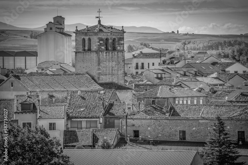 Views of the medieval village of Turegano on a summer day in the province of Segovia, Castilla y León, Spain.