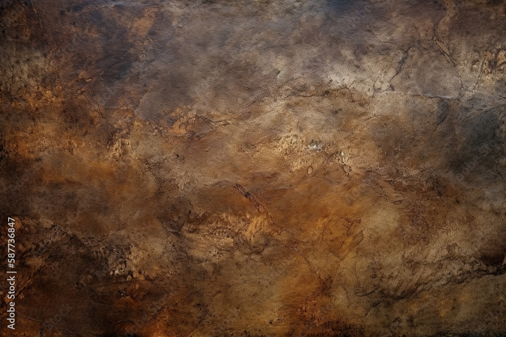 Grunge brown earthy natural texture background. Generative AI.