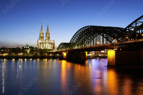 Hohenzollern Bridge and Cologne Cathedral, Cologne, Germany