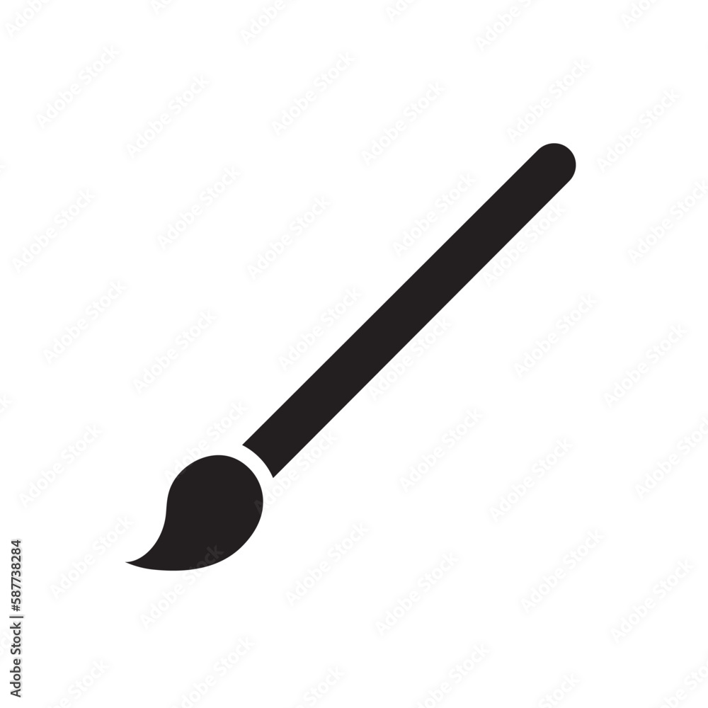 Brush vector icon. Tassel flat sign design. Paint brush symbol pictogram. UX UI icon Brush vector icon. Tassel flat sign design. Paint brush symbol pictogram. UX UI icon
