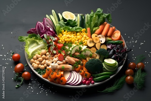 This photo depicts a variety of fresh vegetables  indicative of a healthy diet