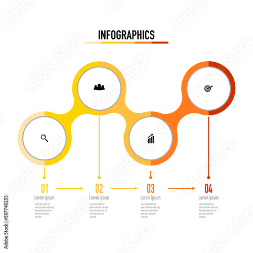 circular pattern infographic Marketing business approaches including education working pattern.