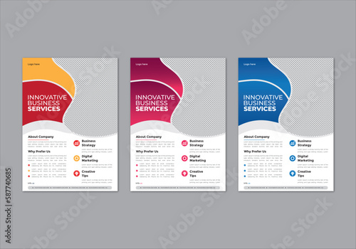 professional modern trend business flyer design corporate