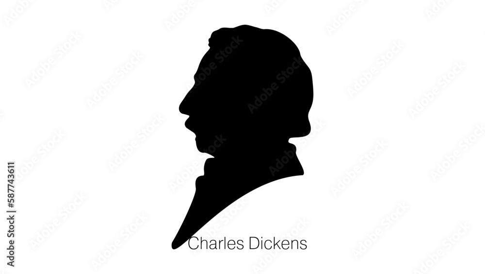 Charles Dickens silhouette
