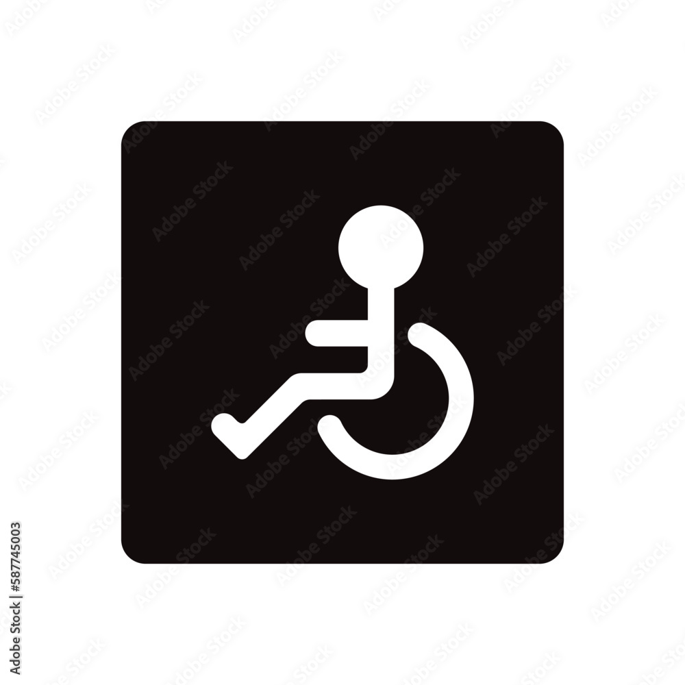 Disabled vector icon. Handicapped flat sign design. Disabled symbol pictogram. UX UI icon Disabled vector icon. Handicapped flat sign design. Disabled symbol pictogram. UX UI icon