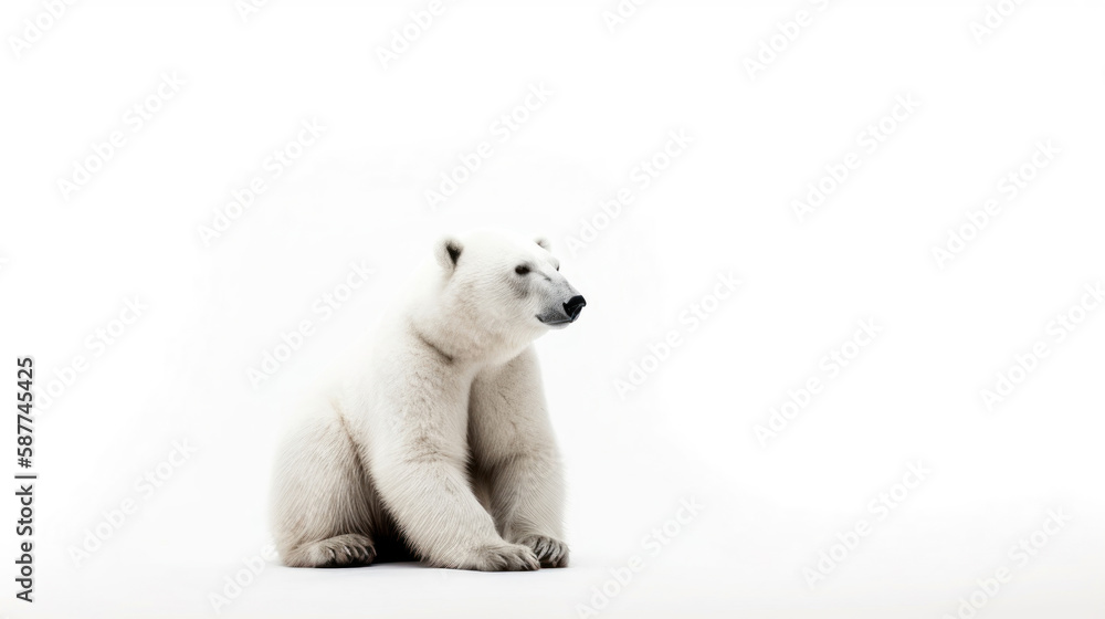 animal on the white Background a Bear generative ai animal on the white Background a Bear generative ai