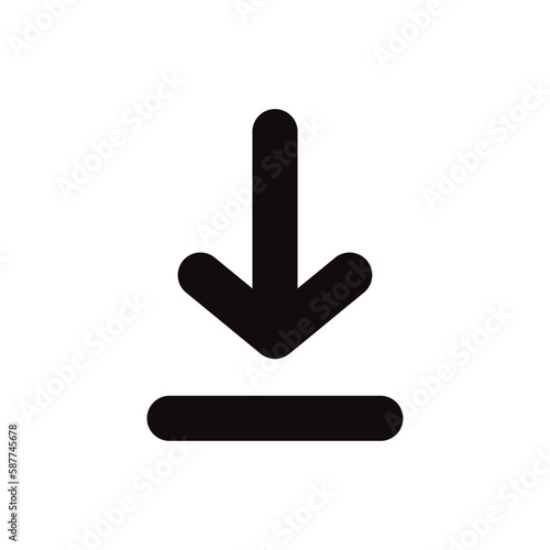 Download arrow vector icon. Upload flat sign design. Download symbol pictogram. UX UI icon