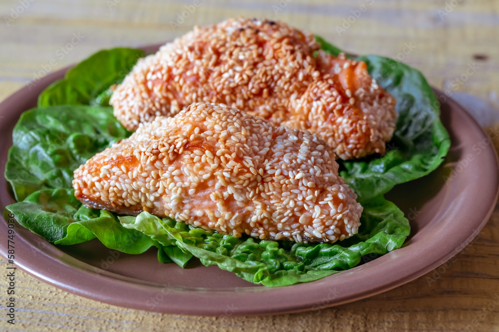 Sesame Crusted Salmon Sesame Crusted Salmon