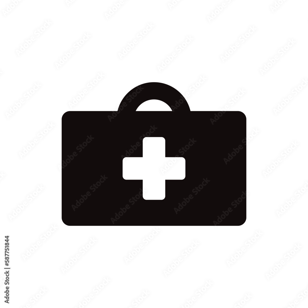 First aid kit vector icon. Medical hospital first aid kit flat sign design. First aid kit symbol pictogram. UX UI icon First aid kit vector icon. Medical hospital first aid kit flat sign design. First aid kit symbol pictogram. UX UI icon