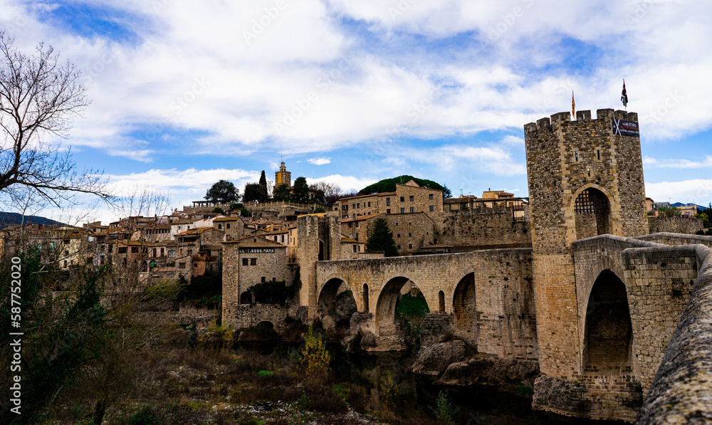 Medieval fortificate town in stown in Spain