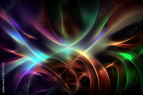 Abstract colorful design,modern background illustration. Generative Ai