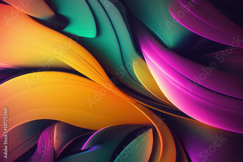 A Vibrant Chromatic Currents Abstract Background  Generative AI  Illustration  This abstract background features vibrant chromatic currents that flow and swirl in a mesmerizing display of colors