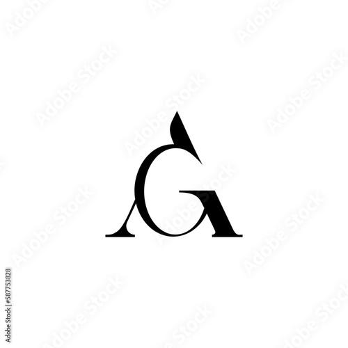ag letter logo. This logo icon is creatively combined with the letters a and g.
