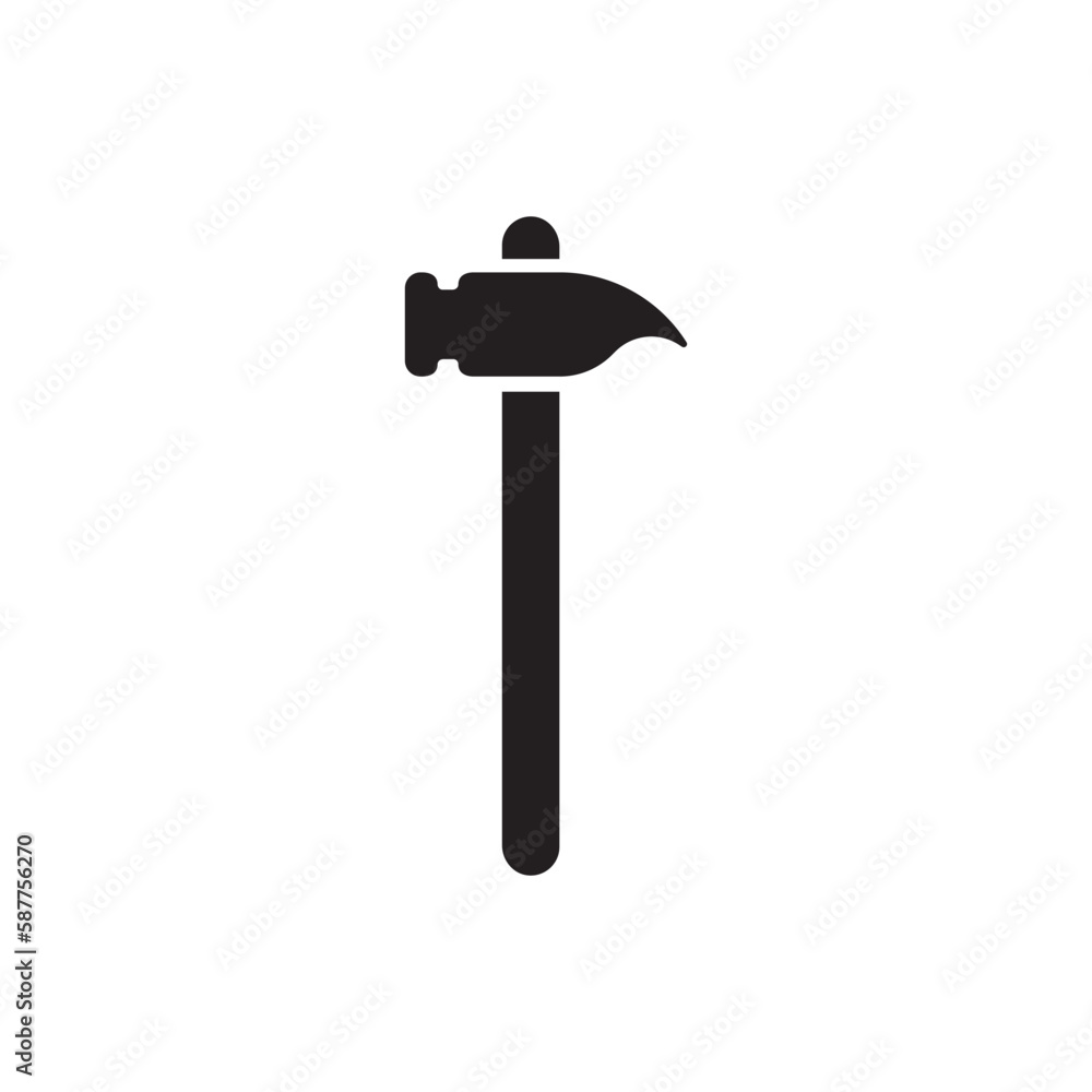 Hammer vector icon. Hammer instrument flat sign design. Hammer tool symbol pictogram. UX UI icon Hammer vector icon. Hammer instrument flat sign design. Hammer tool symbol pictogram. UX UI icon