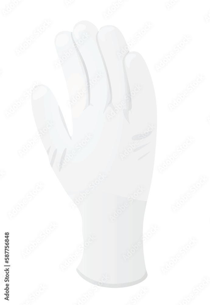 White protective gloves. vector illustration White protective gloves. vector illustration