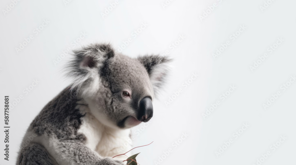 animal on the white Background a Koala generative ai animal on the white Background a Koala generative ai