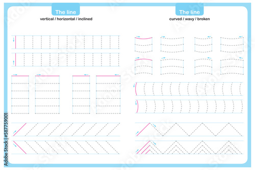 Alphabet Letter tracing practice worksheet vector illustration. alphabet tracing practice worksheet for kids. worksheet for to teachers, parents, vector file