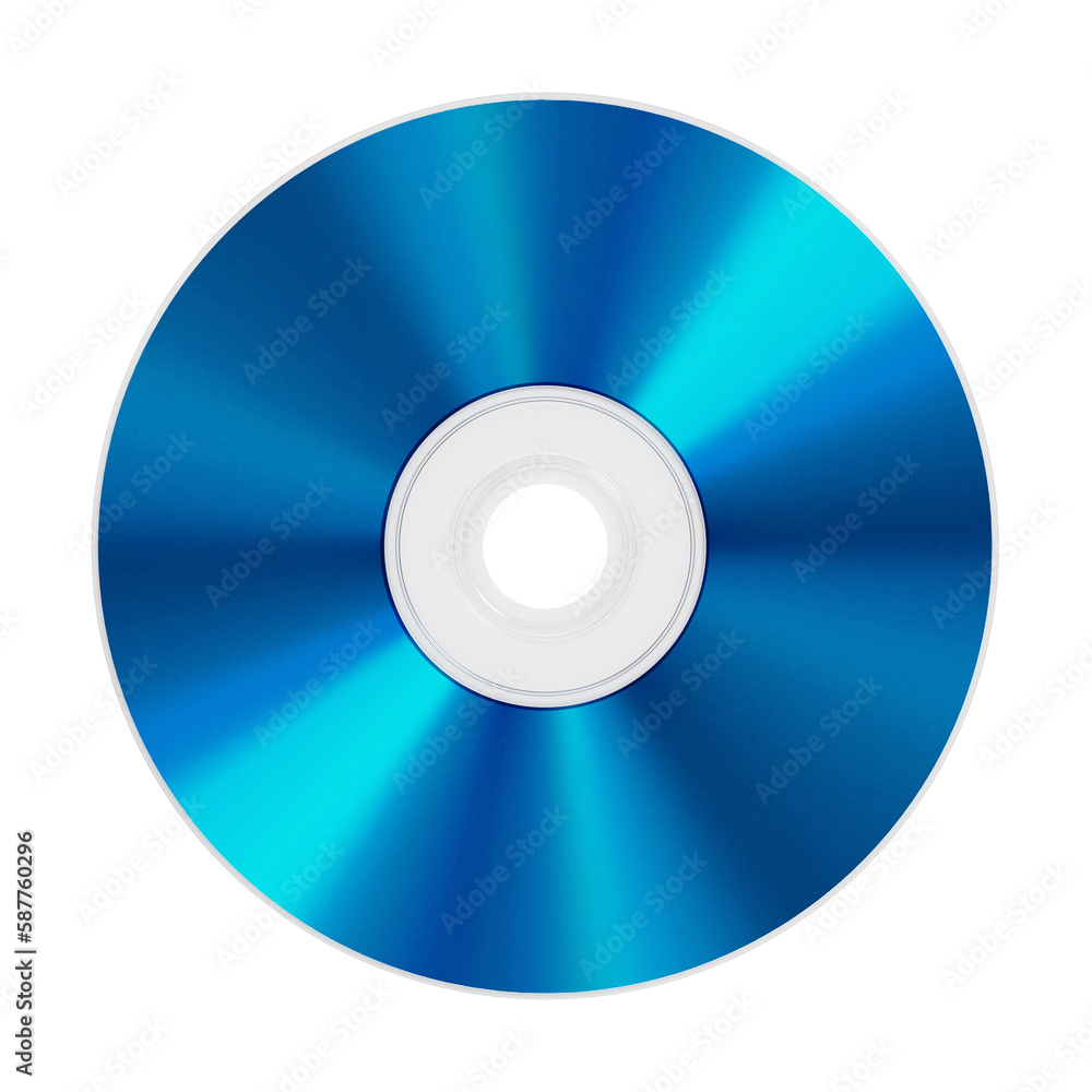 Blu-ray disc on transparent background. 3D illustration Blu-ray disc on transparent background. 3D illustration