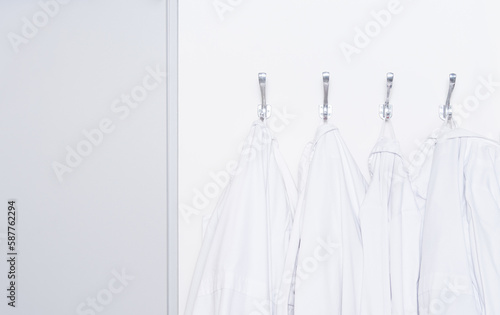 White lab coats in a laboratory