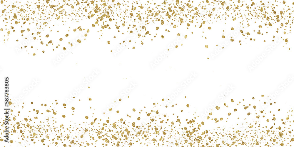luxury sparkling, gold confetti,Gold sparkle ,splatter border,Gold Foil Frame Gold brush stroke on transparent background