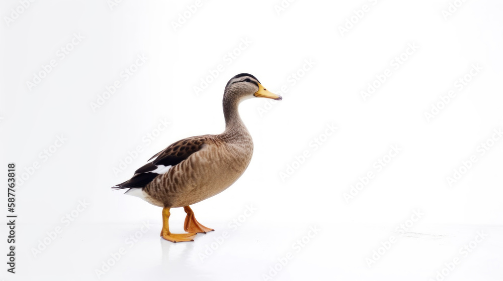 animal on the white Background a Duck generative ai animal on the white Background a Duck generative ai