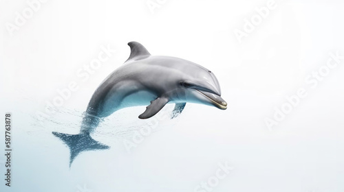 animal on the white Background a Dolphin generative ai © Sergey