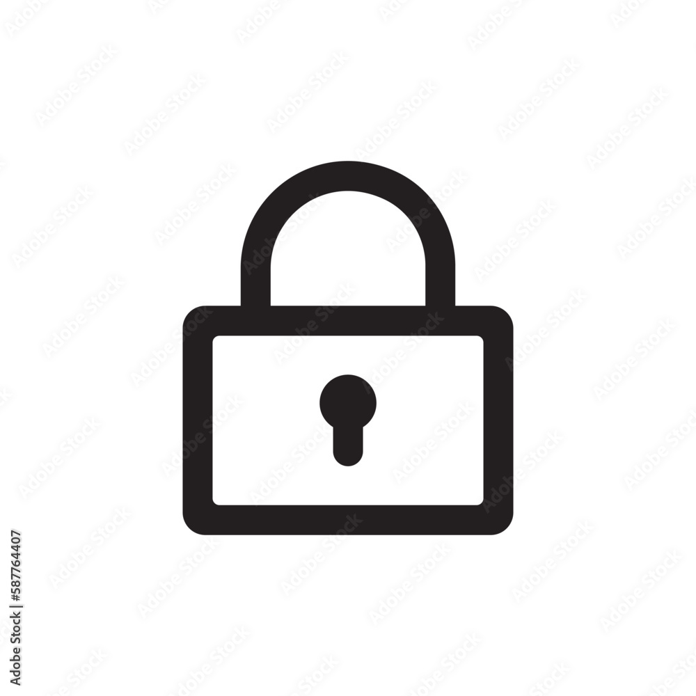 Lock vector linear icon. Private lock flat sign design. Padlock symbol. UX UI icon Lock vector linear icon. Private lock flat sign design. Padlock symbol. UX UI icon