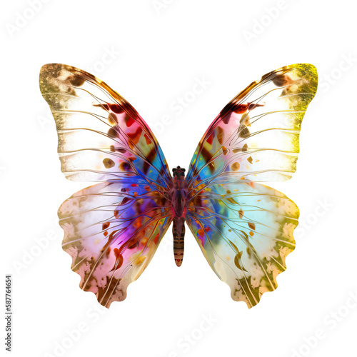 Fototapete Iridescent butterfly, Generative AI