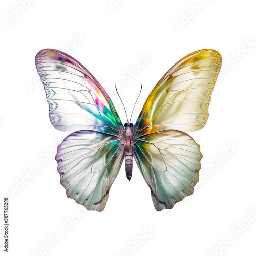 Iridescent butterfly, Generative AI