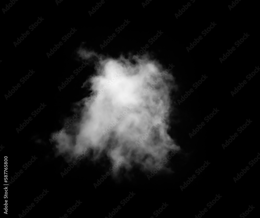 White Cloud Isolated on Black Background. Good for Atmosphere Creation and Composition White Cloud Isolated on Black Background. Good for Atmosphere Creation and Composition
