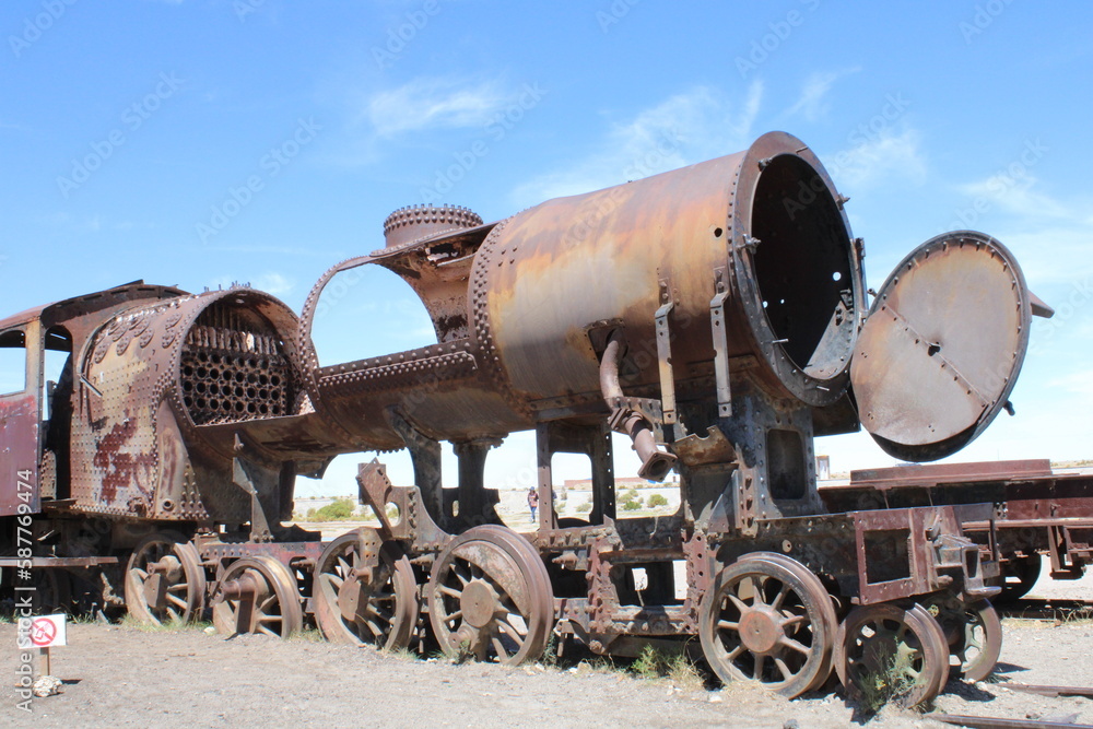Tren abandonado en el desierto de Uyuni