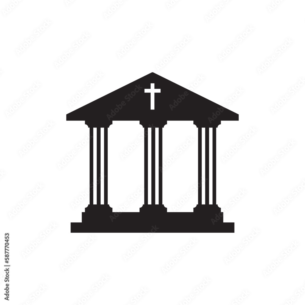 Museum vector icon. Bank sign. Christian temple icon. Art museum sign. Ancient roman greek temple symbol pictogram. UX UI icon Museum vector icon. Bank sign. Christian temple icon. Art museum sign. Ancient roman greek temple symbol pictogram. UX UI icon