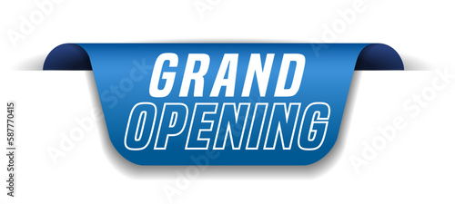 Colorful vector flat design banner grand opening. This sign is well adapted for web design.