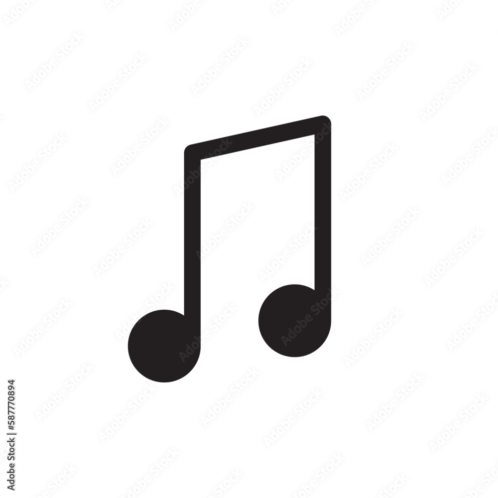 Music vector icon. Music note flat sign design. EPS 10 music note symbol pictogram Music vector icon. Music note flat sign design. EPS 10 music note symbol pictogram