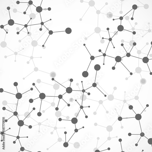 Abstract molecule DNA. Science background. Vector illustration