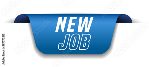 Colorful vector flat design banner new job. This sign is well adapted for web design.